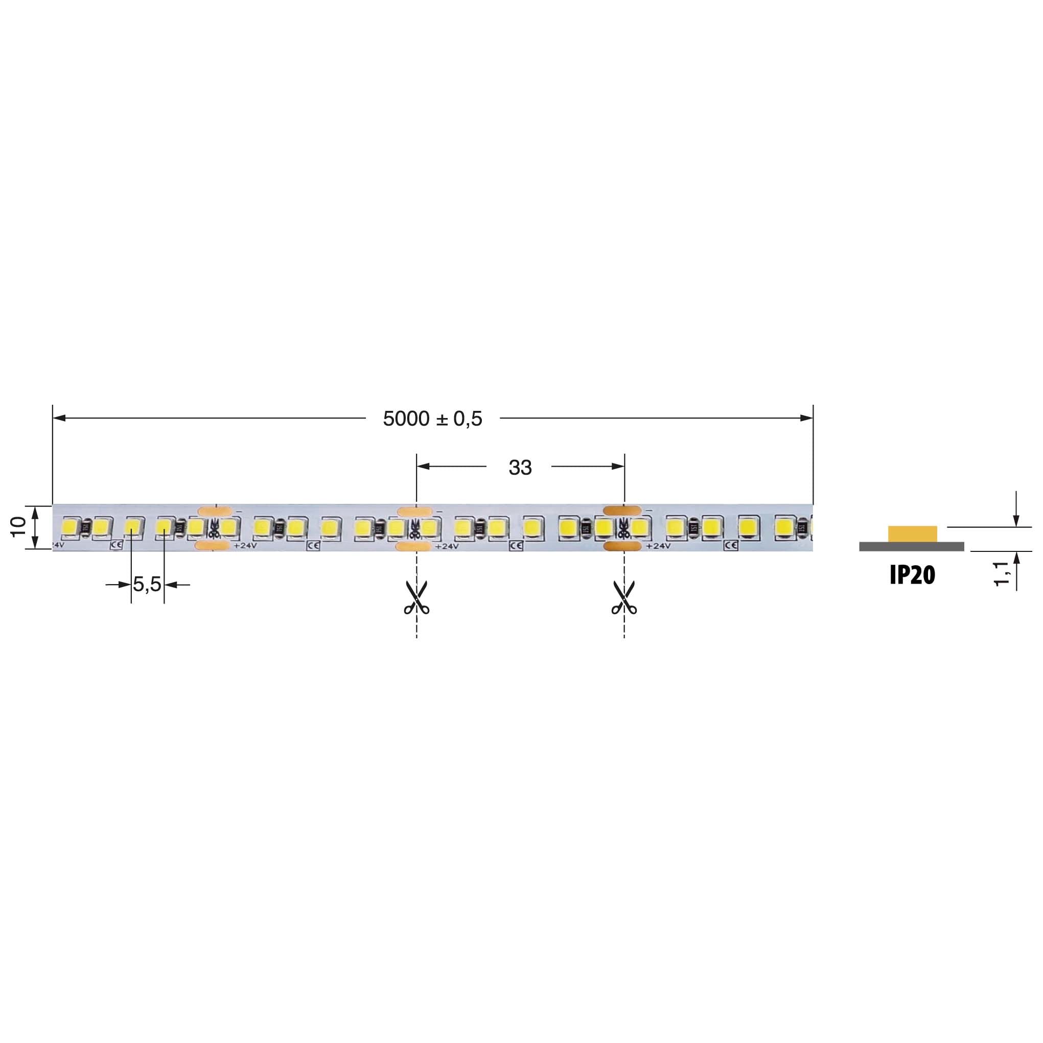 ELCART DISTRIBUTION ERT186262000 LEDSTRIP 16W/MT 24V BFREDDO IP20