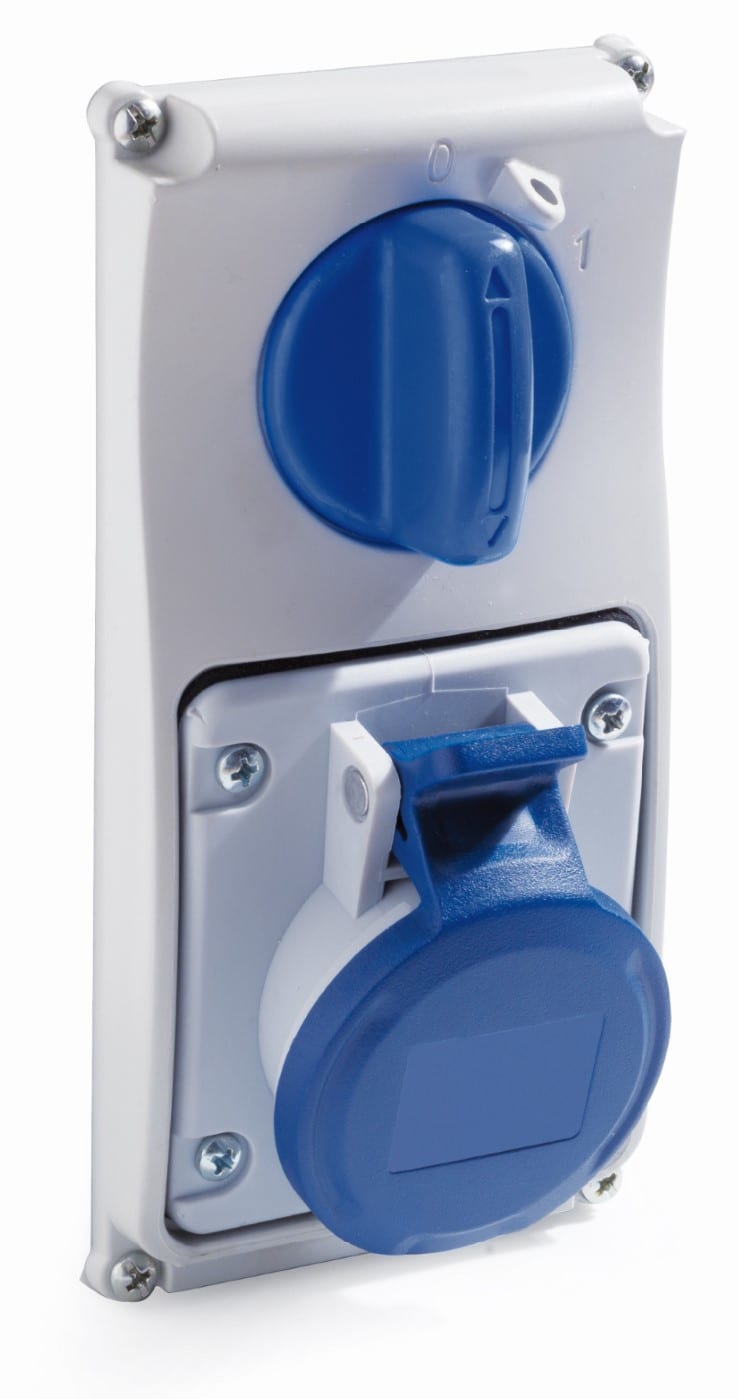 ROSI MATERIALE ELETT RCO19.3214B6-I PR BLOC VERT INC IP44 3P 16A 220V