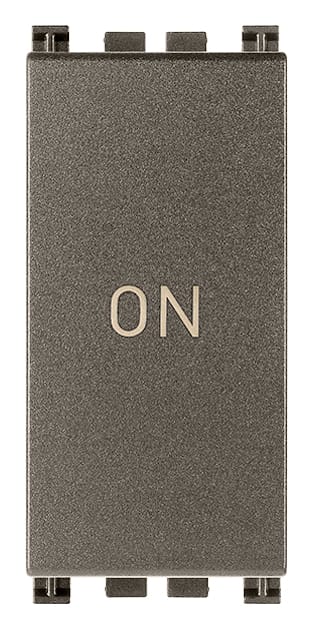 VIMAR SPA - VIW19056.34.M Pulsante 1P NO+NC 10A simbolo ON Metal