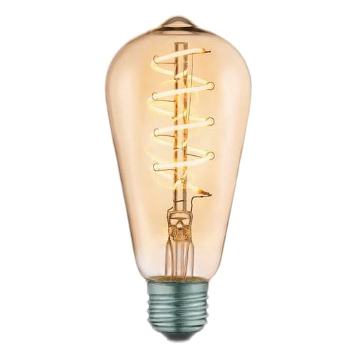 GIOCOPLAST NATALE SP GCP19019036 LAMPADINA VINTAGE DESIGN AMBRA ST64 4W E