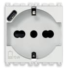 VIMAR SPA VIW19210.USB.B PRESA 2P+T 16A UNIVERSALE + USB C BIANCO