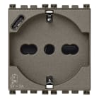 VIMAR SPA - VIW19210.USB.M Presa 2P+T 16A universale + USB C Metal