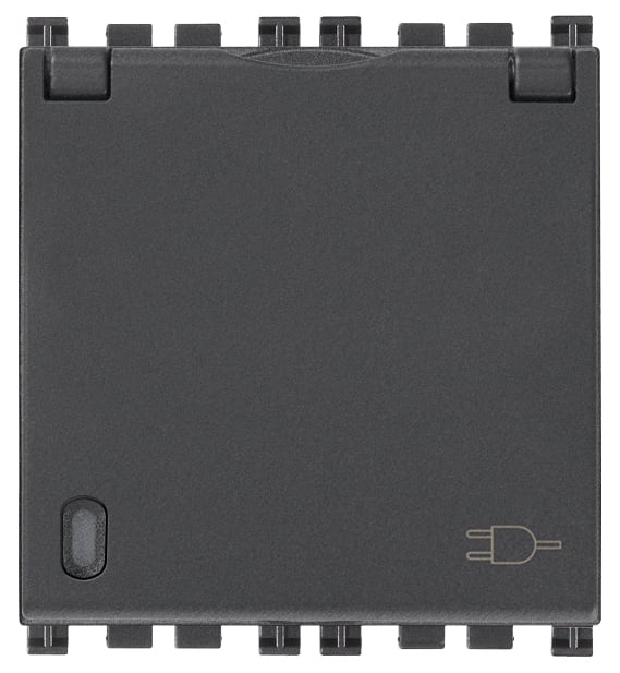 VIMAR SPA - VIW19212.C Presa SICURY 2P+T 16A FR + coper. grigio