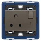 VIMAR SPA - VIW19215.M Presa 2P+T 5A inglese interr. Metal