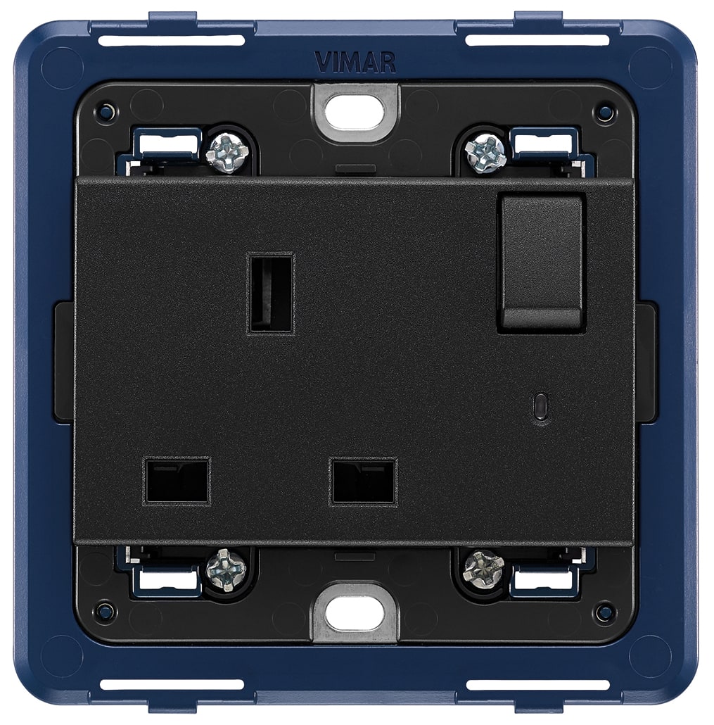 VIMAR SPA - VIW19221 Presa 2P+T 13A inglese interr. grigio