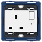 VIMAR SPA - VIW19221.B PRESA 2P+T 13A INGLESE INTERR. BIANCO