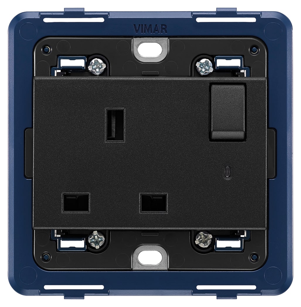 VIMAR SPA - VIW19221.L Presa 2P+T 13A inglese inter+spia grigio
