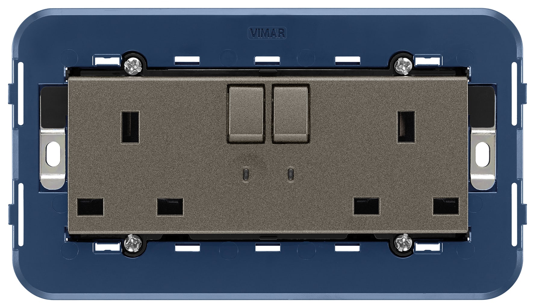 VIMAR SPA VIW19222.M 2 PRESE 2P+T 13A INGLESE INTERR. METAL