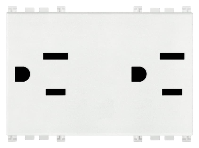 VIMAR SPA - VIW19243.B 2 PRESE SICURY 2P+T 15A USA+SASO BIANCO