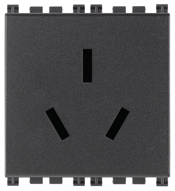 VIMAR SPA - VIW19254 PRESA SICURY 2P+T 16A CINESE GRIGIO