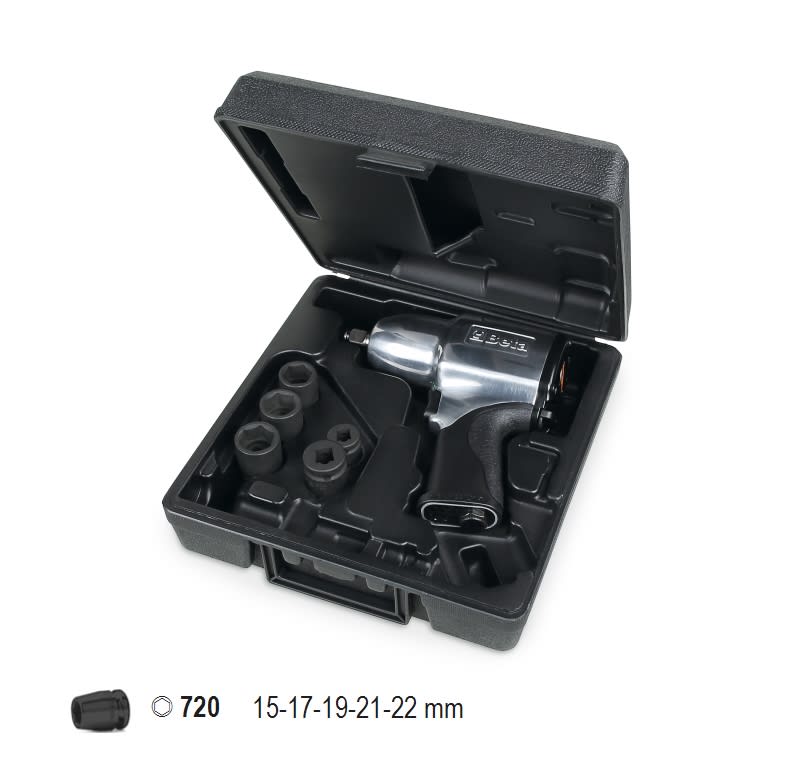 BM SPA - BMM019270122 Avvitatore reversibile in alluminio fornito con 5 bussole macchina, in valigetta