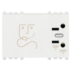 VIMAR SPA - VIW19290.AB.B PRESA RASOIO 230V ANTIBATTERICO BIANCO