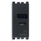 VIMAR SPA - VIW19292.AC15AB ALIMENTATORE USB A+C 15W 5V 1M ANTIB. G.