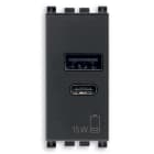 VIMAR SPA VIW19292.AC.15 ALIMENTATORE USB A+C 15W 5V 1M GRIGIO