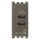 VIMAR SPA - VIW19292.CC.M Alimentatore USB C+C 15W 3A 5V 1M Metal