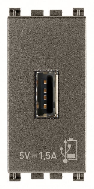 VIMAR SPA - VIW19292.M UNITA ALIMENTAZIONE USB 5V 1,5A 1M METAL