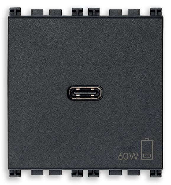 VIMAR SPA VIW19298.60 ALIMENTATORE USB C 60W PD GRIGIO
