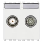 VIMAR SPA VIW19302.01.B PRESA TV-RD-SAT DIRETTA 2 USCITE BIANCO