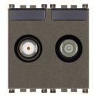 VIMAR SPA - VIW19302.01.M Presa TV-RD-SAT diretta 2 uscite Metal