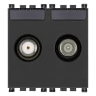 VIMAR SPA VIW19302.10 PRESA TV-RD-SAT PASSANTE 2 USCITE GRIGIO