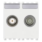 VIMAR SPA VIW19302.10.B PRESA TV-RD-SAT PASSANTE 2 USCITE BIANCO