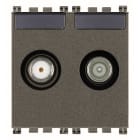 VIMAR SPA - VIW19302.10.M PRESA TV-RD-SAT PASSANTE 2 USCITE METAL