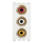 VIMAR SPA - VIW19335.B PRESA CON 3 CONNETTORI RCA BIANCO