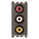 VIMAR SPA VIW19335.M PRESA CON 3 CONNETTORI RCA METAL
