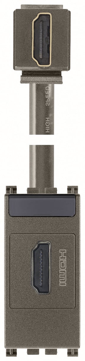 VIMAR SPA VIW19346.H.M PRESA HDMI 2.1B CON CAVO A 90° METAL