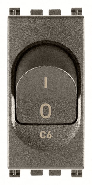 VIMAR SPA - VIW19405.06.M Interruttore MT 1P+N C6 120-230V Metal