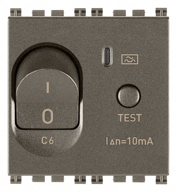 VIMAR SPA VIW19411.06.M INTERRUTTORE MTDIFF. 1P+N C6 10MA METAL