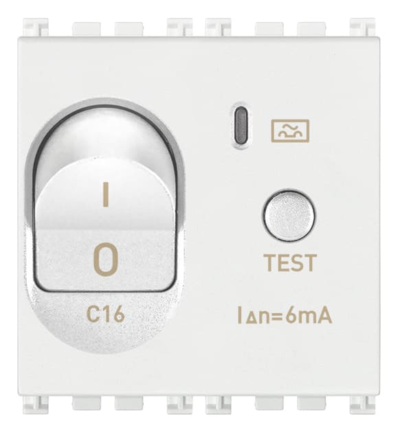 VIMAR SPA - VIW19411.16.6.B INTERRUTTORE MT DIFF.1P+N C16 6MA BIANCO