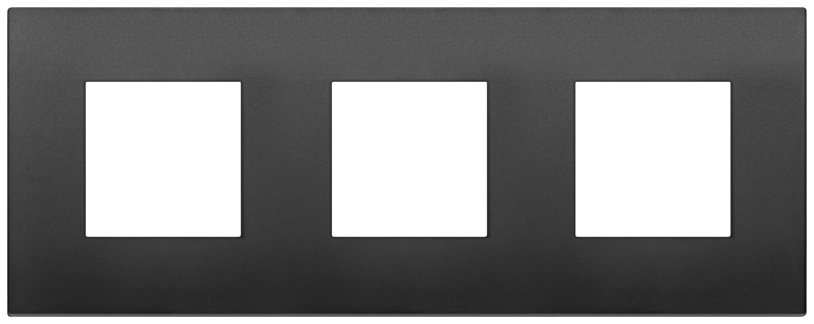 VIMAR SPA - VIW19644.71 Placca 6M (2+2+2)int71 CL nero