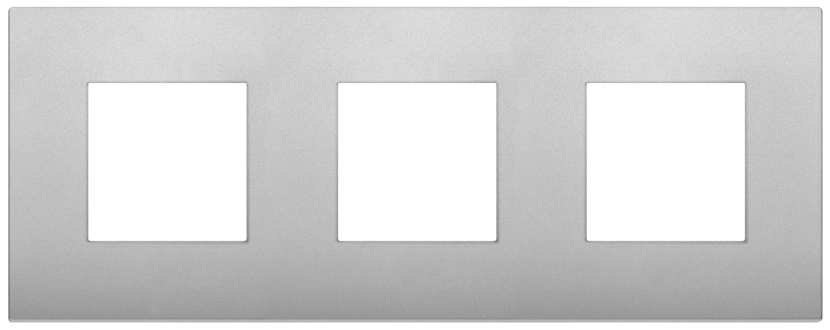 VIMAR SPA - VIW19644.79 Placca 6M (2+2+2)int71 CL silver matt