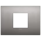 VIMAR SPA - VIW19652.10 Placca Classic 2M centrali nichel nero