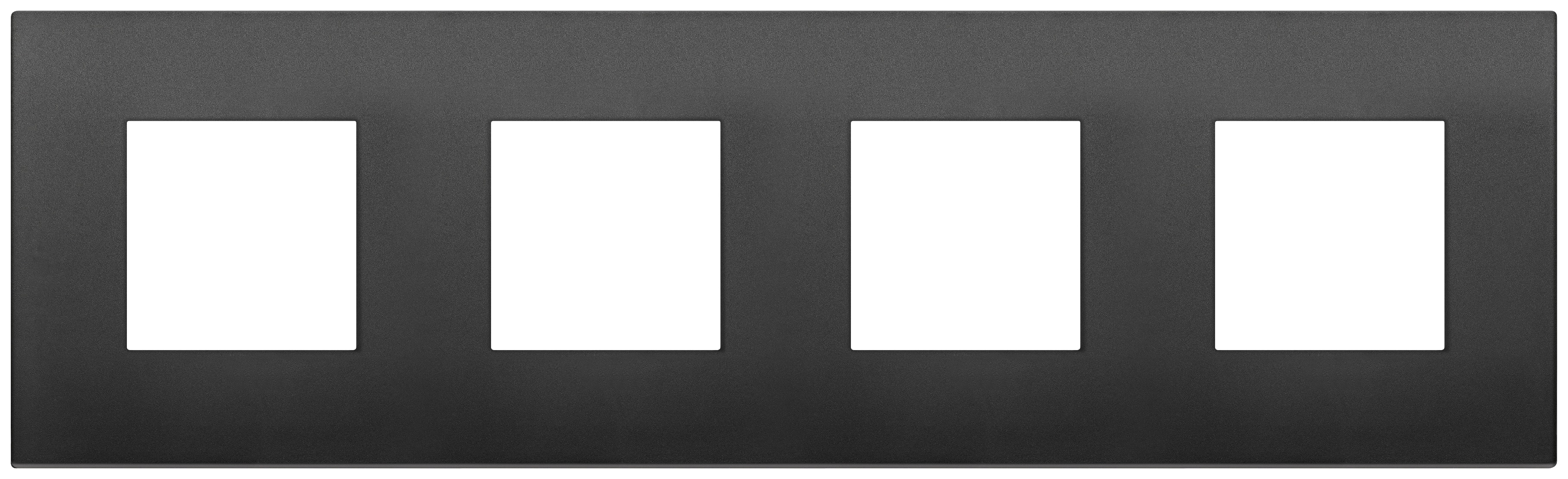 VIMAR SPA - VIW19669.71 Placca 8M (2+2+2+2)int71 CL nero