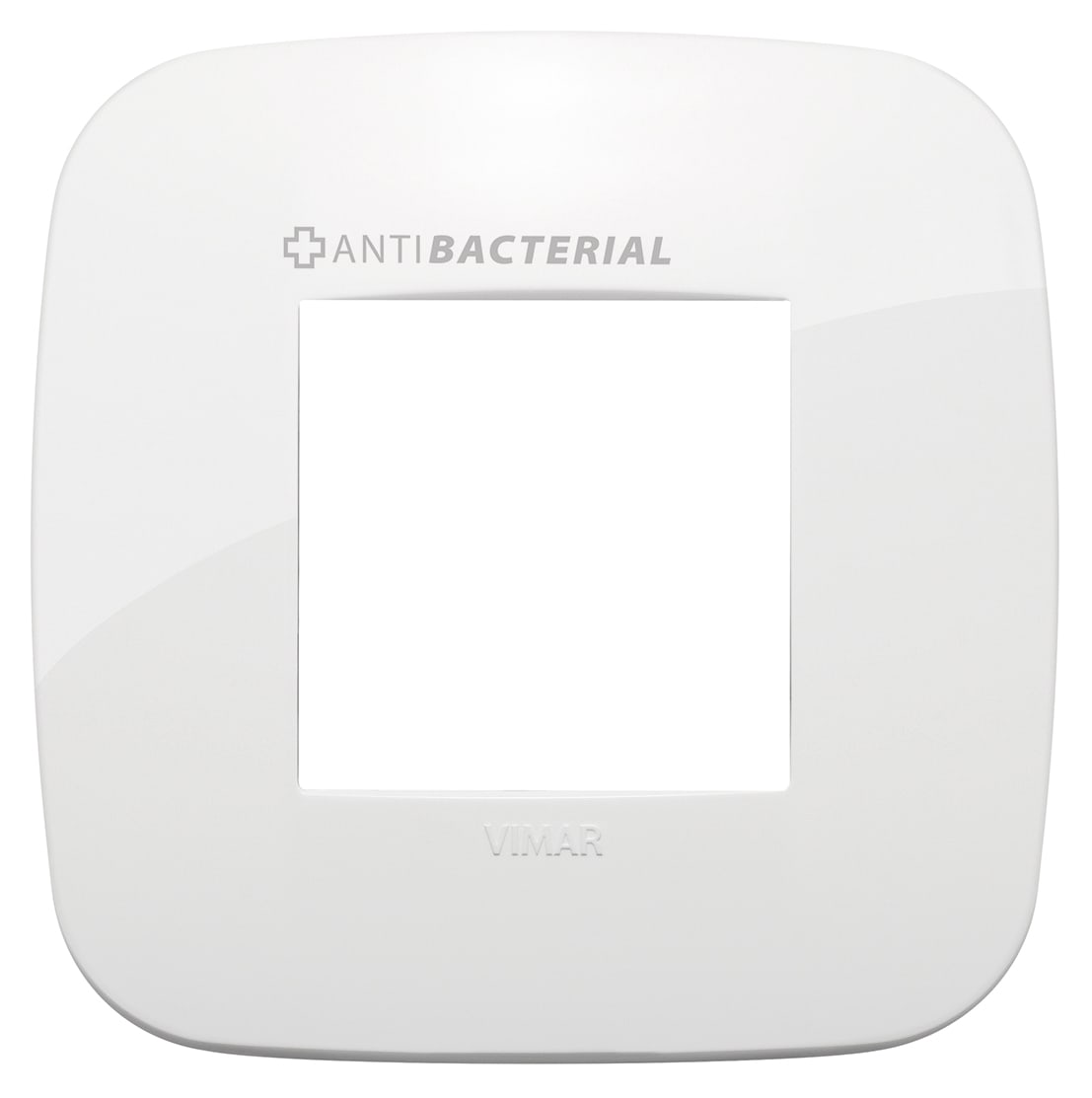 VIMAR SPA - VIW19672.AB.84 PLACCA ROUND 2M ANTIBATTERICO BIANCO