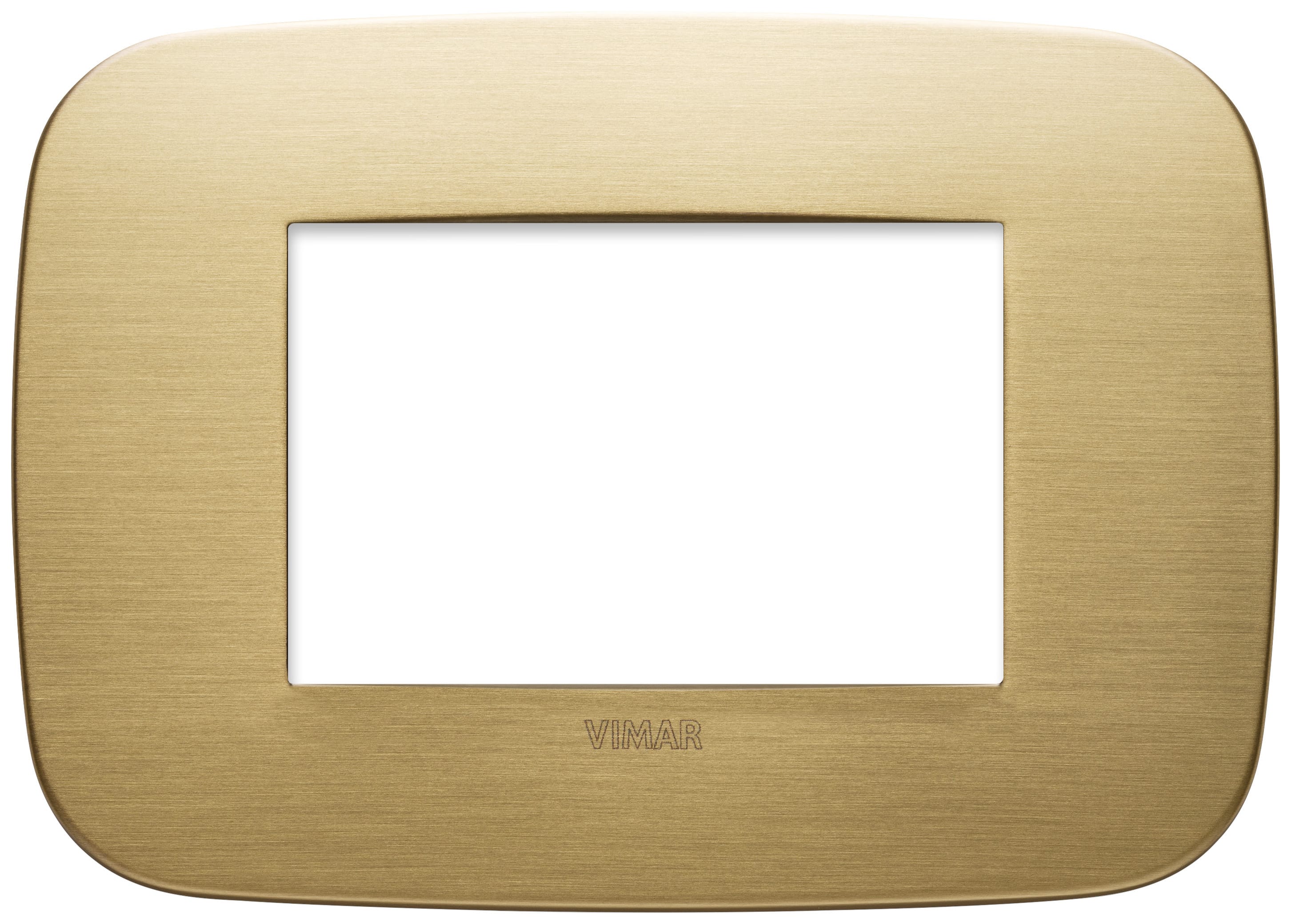 VIMAR SPA - VIW19683.12.01 Placca Round 3M ottone spazzolato