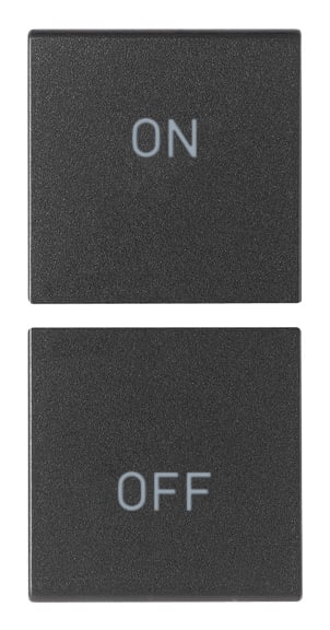 VIMAR SPA - VIW19751.AB.1 Due mezzi tasti 1M ON/OFF antibat.grigio