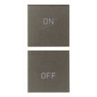 VIMAR SPA - VIW19751.1.M Due mezzi tasti 1M simboli ON/OFF Metal