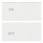 VIMAR SPA - VIW19752.1.B Due mezzi tasti 2M simboli ON/OFF bianco