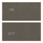 VIMAR SPA - VIW19752.1.M Due mezzi tasti 2M simboli ON/OFF Metal