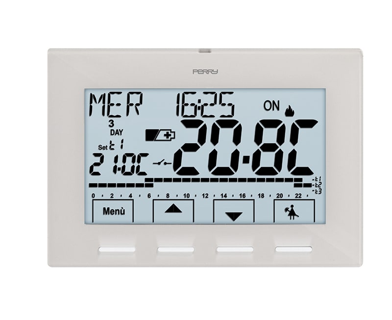PERRY PER1CRCR028B CRONOT. MENU 4 TASTI 3VCC BIANCO