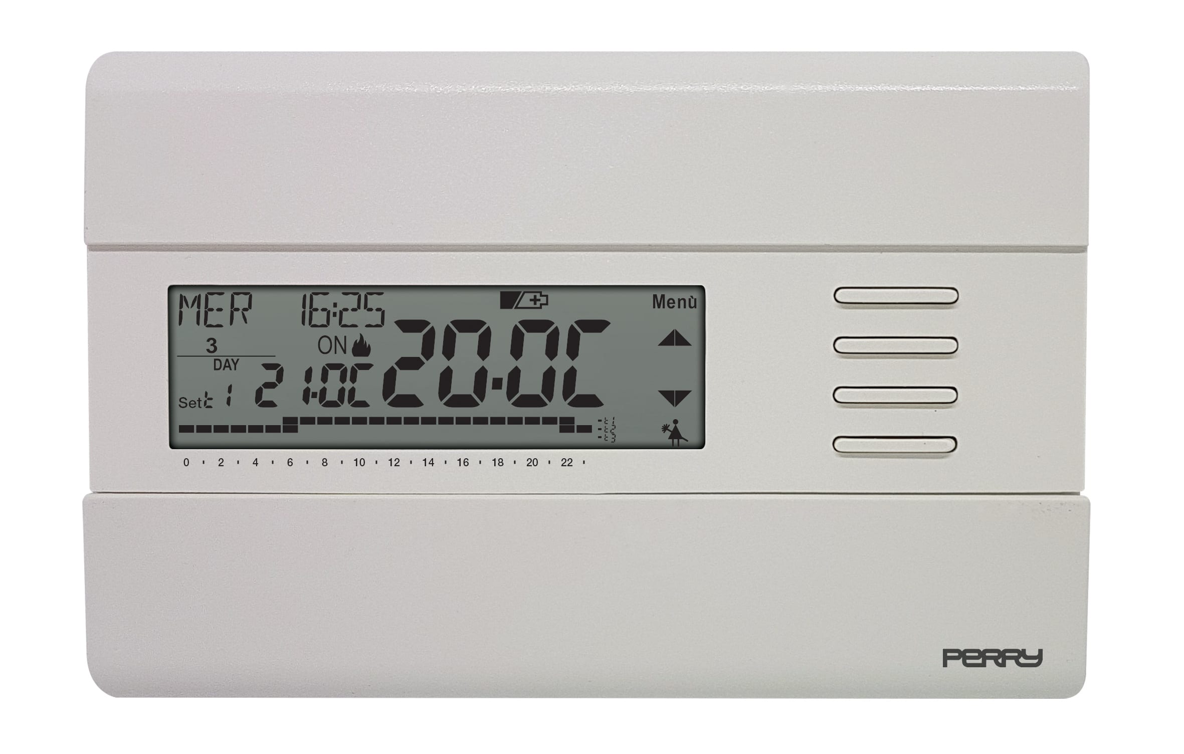 PERRY PER1CRCR311B CRONOT. SETT. PARETE 3VCC BIANCO