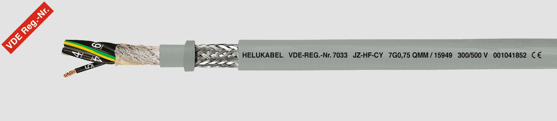 HELUKABEL ITALIA SRL HLK15945 OZ-HF-CY 2X0.75 QMM GREY
