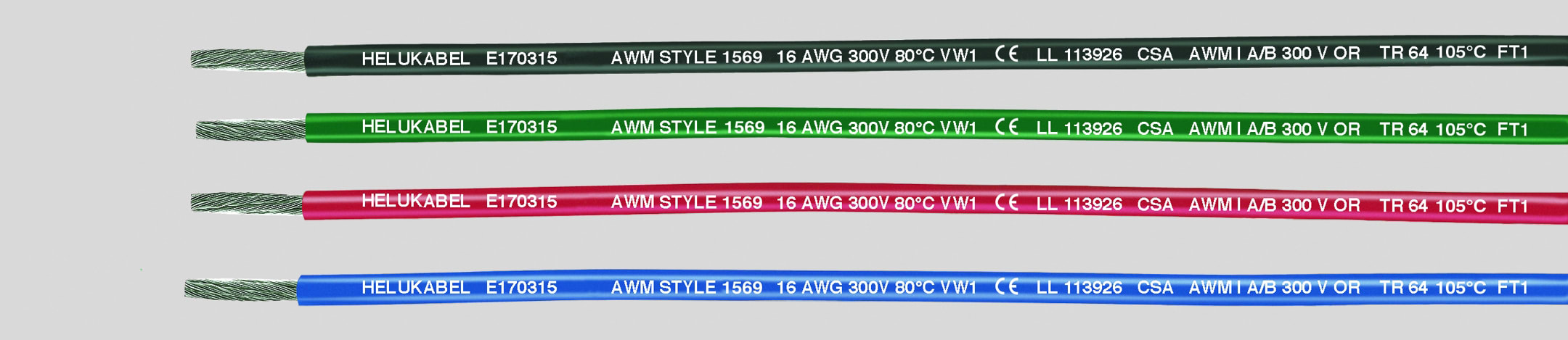 HELUKABEL ITALIA SRL - HLK66403R UL-STYLE 1569 CSA AWG 18, 300 V, BRA