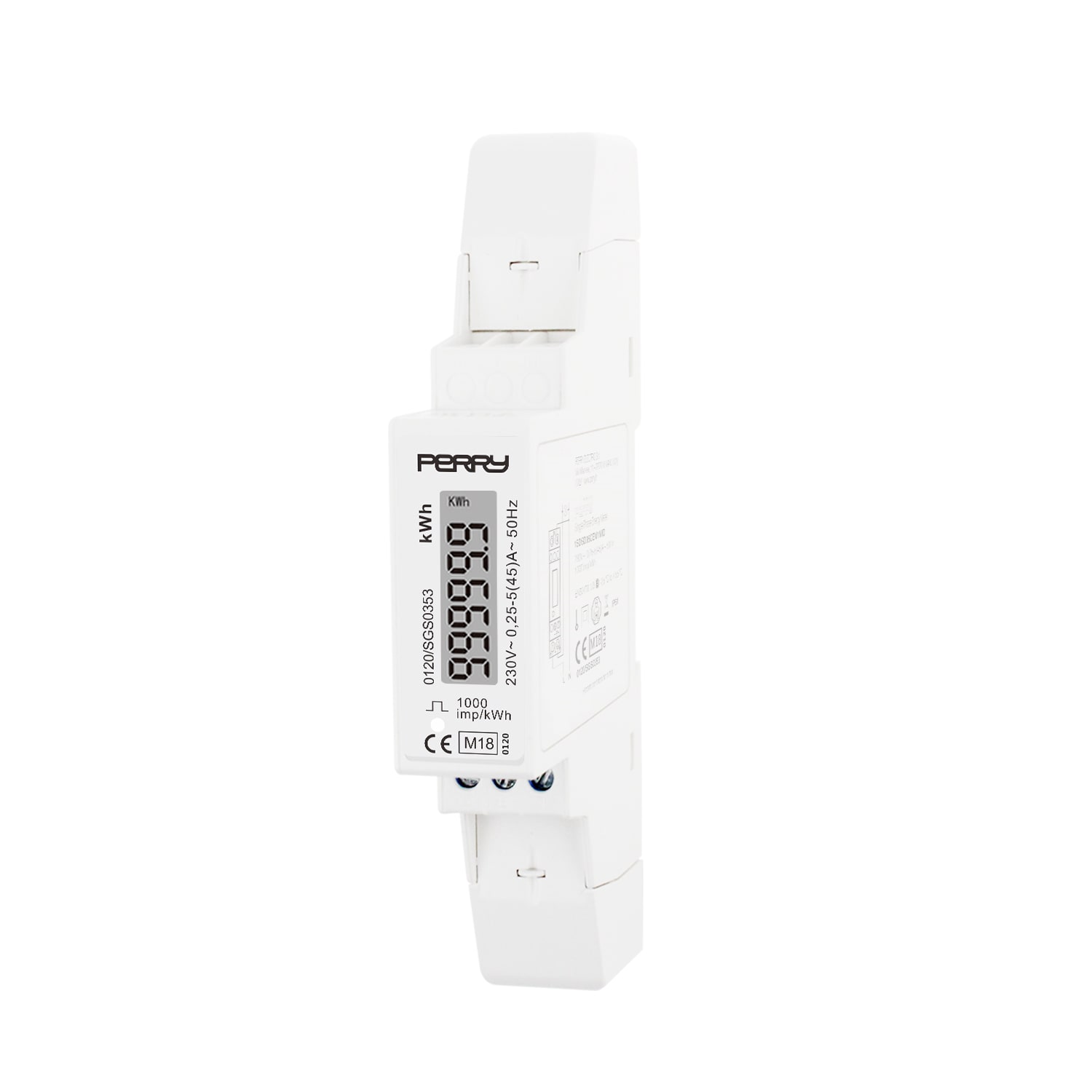 PERRY PER1SDSD06CEM1MID CONTATORE ENERGIA MONOFASE 1 DIN MID