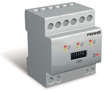 PERRY - PER1SDSD08CET/4 *CONTATORE ENERGIA TRIFASE 30A 4DIN