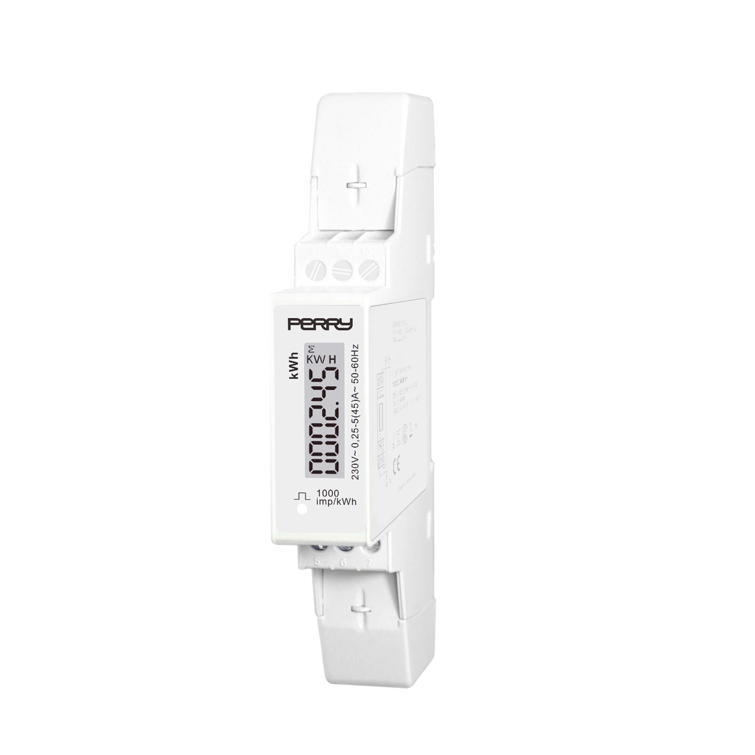 PERRY PER1SDSD06CEM1DGT CONTATORE ENERGIA MONOFASE 1 DIN