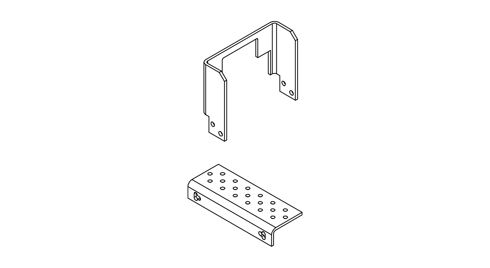 TARGETTI - TAR1T9583 48V EVO TRACK BRACKET FOR TRIMLESS DEEP